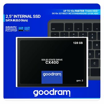 Goodram CX400 | 128GB SATA SSD | 2.5&#039;&#039; | 550MB/s