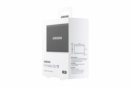 Samsung T7 1TB Portable SSD - 1.050MB/s Grijs