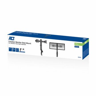 ACT AC8322 flat panel bureau steun 68,6 cm (27&quot;) Klem/doorvoer Zwart