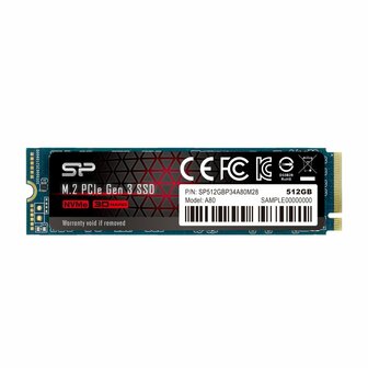 Silicon Power A80 512GB M.2 NVMe SSD 2700MB/s