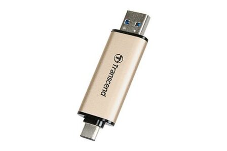 Transcend JetFlash 930C USB flash drive 128 GB USB Type-A / USB Type-C 3.2 Gen 1 (3.1 Gen 1) Goud