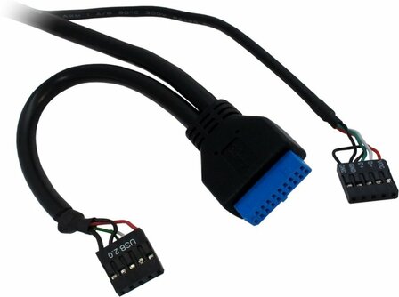 Inter-Tech CI-01 geheugenkaartlezer USB 3.2 Gen 1 (3.1 Gen 1) Intern Zwart