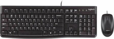 Logitech Desktop MK120 toetsenbord Inclusief muis USB AZERTY Frans Zwart