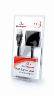 Gembird AB-U3M-VGAF-01 USB grafische adapter 1920 x 1080 Pixels Zwart