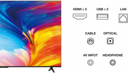 TCL P63 Series P635 165,1 cm (65&quot;) 4K Ultra HD Smart TV Wifi Zwart