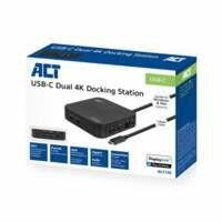 ACT AC7150 laptop dock &amp; poortreplicator Bedraad USB 3.2 Gen 2 (3.1 Gen 2) Type-C Zwart