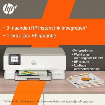 HP ENVY HP Inspire 7220e All-in-One printer, Kleur, Printer voor Home, Printen, kopi&euml;ren, scannen, Draadloos; HP+; Geschikt voor HP Instant Ink; Scan naar pdf