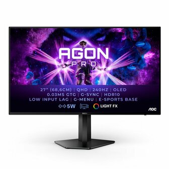 AOC Agon Pro OLED AG276QZD 27&quot; | 2560 x 1440 OLED | 240Hz | USB-Hub | Gaming Monitor | OPEN BOX