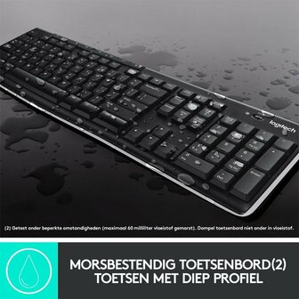 Logitech Wireless Combo MK270 QWERTZ USB Keyboard + Mouse Zwart OPEN BOX