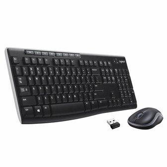 Logitech Wireless Combo MK270 QWERTZ USB Keyboard + Mouse Zwart OPEN BOX