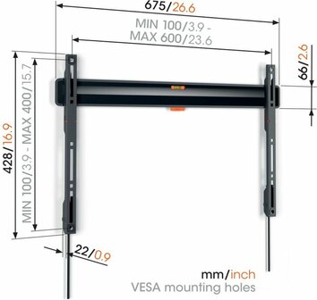 Vogels TVM 3605 BLACK TV-Muurbeugel