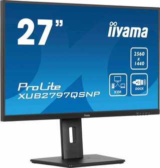 iiyama ProLite XUB2797QSNP-B1 computer monitor 68,6 cm (27&quot;) 2560 x 1440 Pixels Wide Quad HD LED Zwart