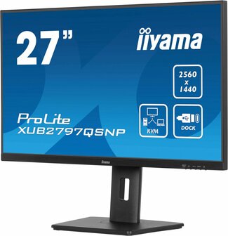 iiyama ProLite XUB2797QSNP-B1 computer monitor 68,6 cm (27&quot;) 2560 x 1440 Pixels Wide Quad HD LED Zwart