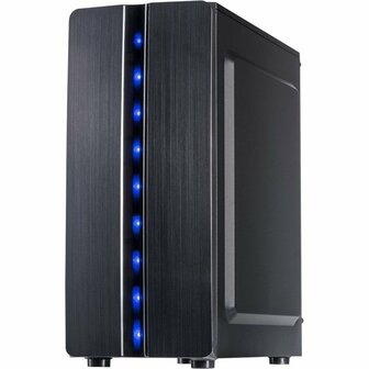 Inter-Tech Thunder Blue Light | Midi Tower Case | Zwart | RENEWED