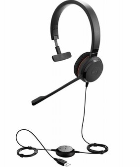 Jabra Evolve 20 UC | Mono Bedraade On-Ear Headset | Zwart