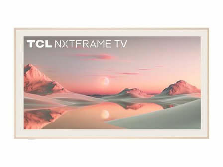 TCL NXTFRAME 55A300W Pro Wit QLED TV | 55&#039;&#039; Ultra HD 4K | Draadloze Soundbar en Subwoofer | Wi-Fi | Smart TV | Google TV | HDR10+ | 120Hz