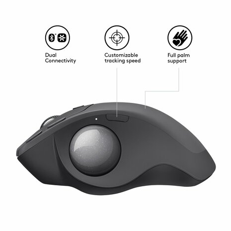 Logitech MX Ergo muis Rechtshandig RF draadloos + Bluetooth Trackball 440 DPI