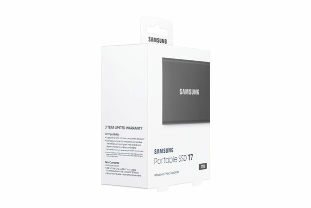 Samsung T7 1TB Portable SSD - 1.050MB/s Grijs