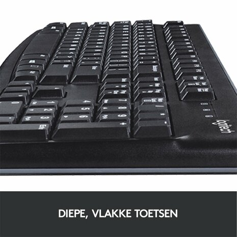 Logitech K120 toetsenbord USB QWERTY Internationaal Noordzee Zwart