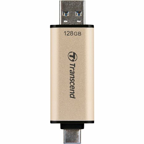 Transcend JetFlash 930C USB flash drive 128 GB USB Type-A / USB Type-C 3.2 Gen 1 (3.1 Gen 1) Goud