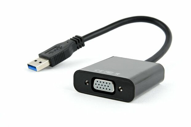 Gembird AB-U3M-VGAF-01 USB grafische adapter 1920 x 1080 Pixels Zwart