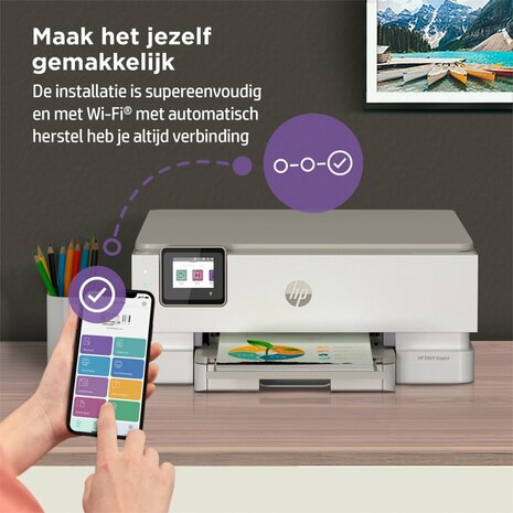 HP ENVY HP Inspire 7220e All-in-One printer, Kleur, Printer voor Home, Printen, kopiëren, scannen, Draadloos; HP+; Geschikt voor HP Instant Ink; Scan naar pdf