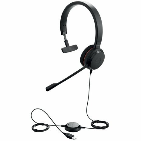 Jabra Evolve 20 UC Mono Bedraade On-Ear Headset (Zwart)