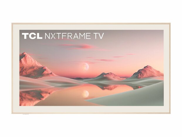 TCL NXTFRAME 55A300W Pro Wit QLED TV | 55'' Ultra HD 4K | Draadloze Soundbar en Subwoofer | Wi-Fi | Smart TV | Google TV | HDR10+ | 120Hz